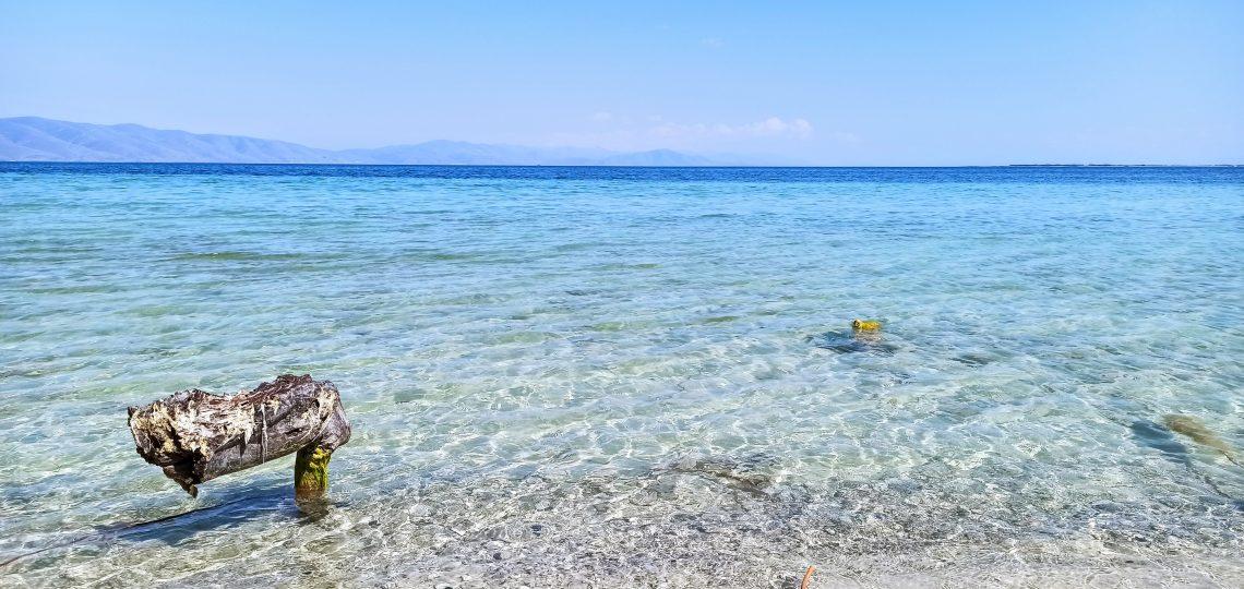 Aegean-like beach at the Lake Sevan, Armenia