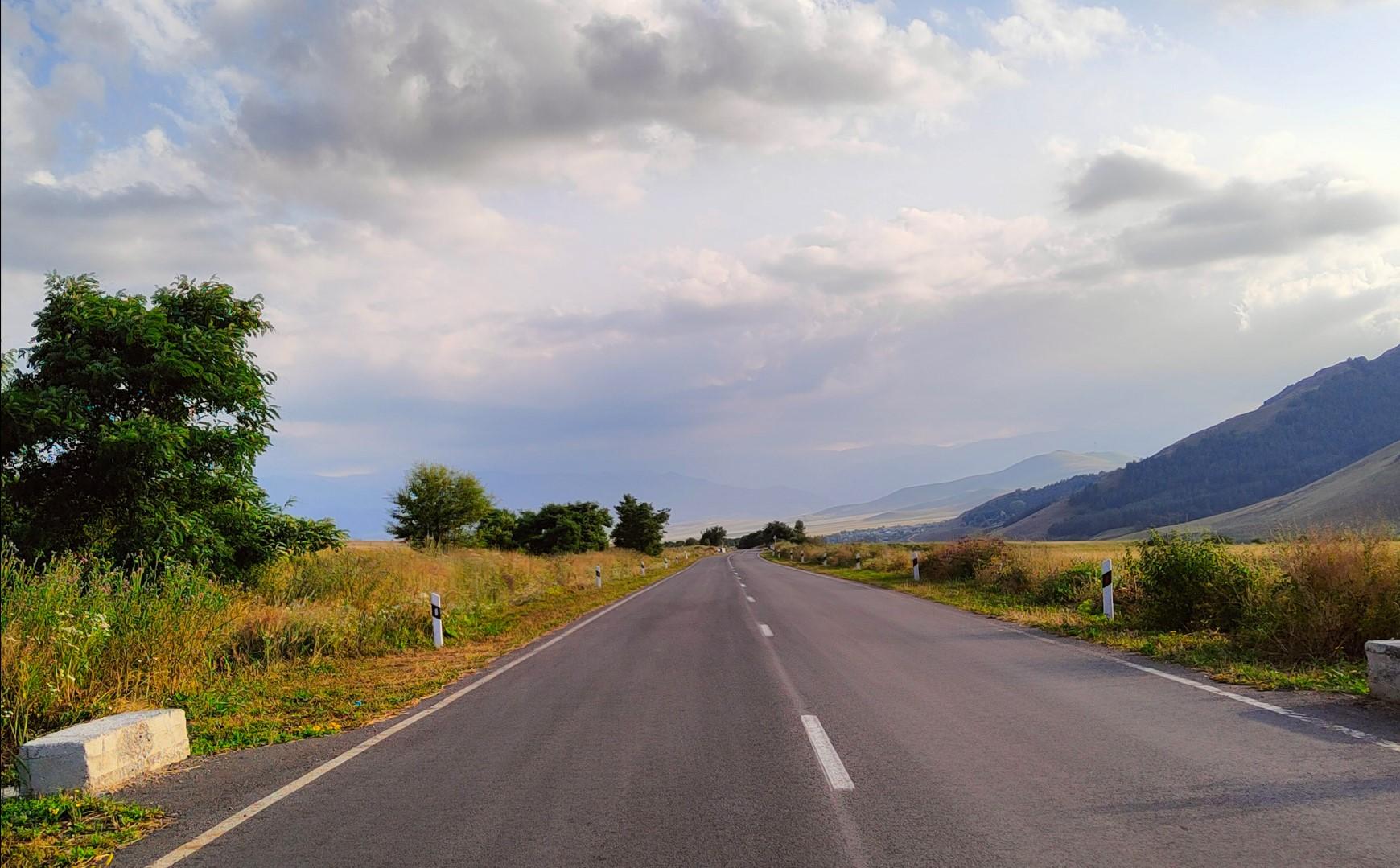 The road Stepanavan-Sverdlov, Lori province of Armenia